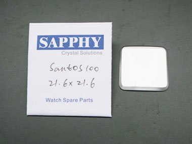Cartier Santos 100 cristal de zafiro 21.6*21.6mm