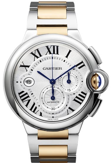 Cartier Ballon Bleu chronograph kristályok