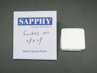 Cartier Santos 100 extrat large sapphire кристалл 29*29mm