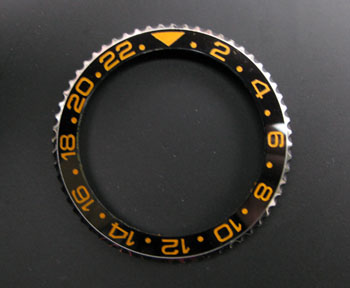 Ceramic bezel insert for GMT