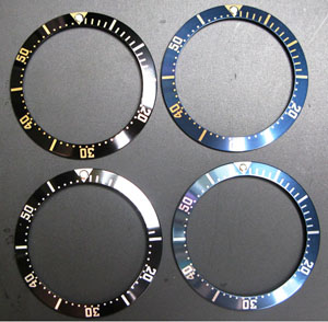 DIY OMEGA SEAMASTER bezel insert for 300M 2541.80 USD8/pc gold font black