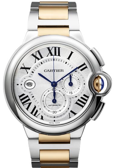 Cartier Ballon Bleu chronograph кристали