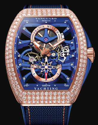 . Franck Muller V 45 S6 SQT YACHTING ANCHOR SKELETON ซ่อมนาฬิกา AAA
