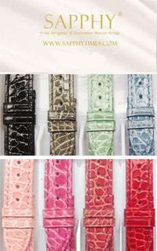 SAPPHY Alligator watch bands 16mm