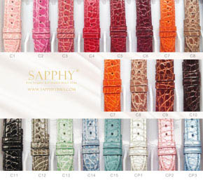 SAPPHY Alligator watch bands colors