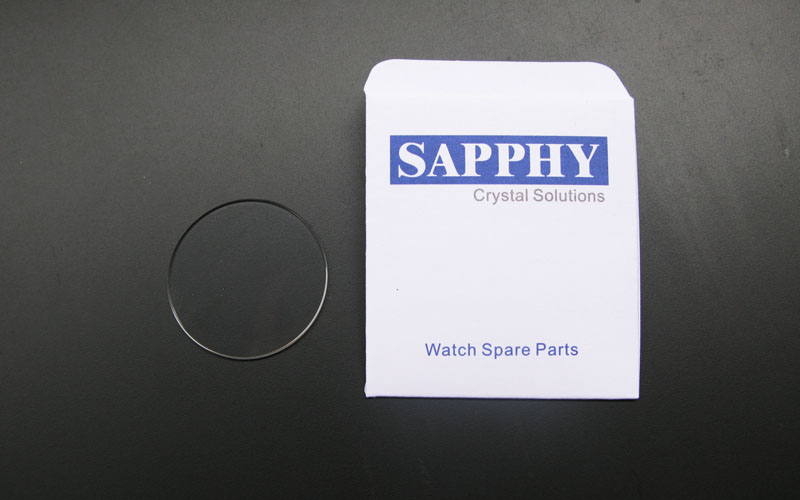 SAPPHY 30,5 mm*1,0 mm fladt safirglas engros USD2/stk