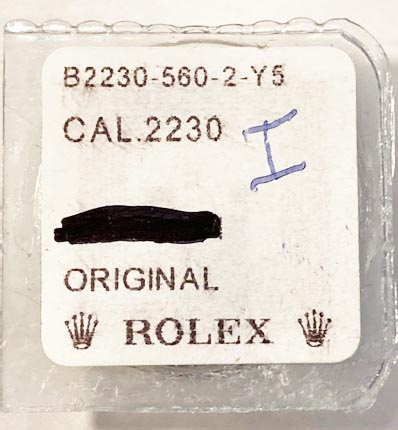 Rolex Cal. 2230-560-2, spring-clip for oscillating weight: ht. 0.135mm.